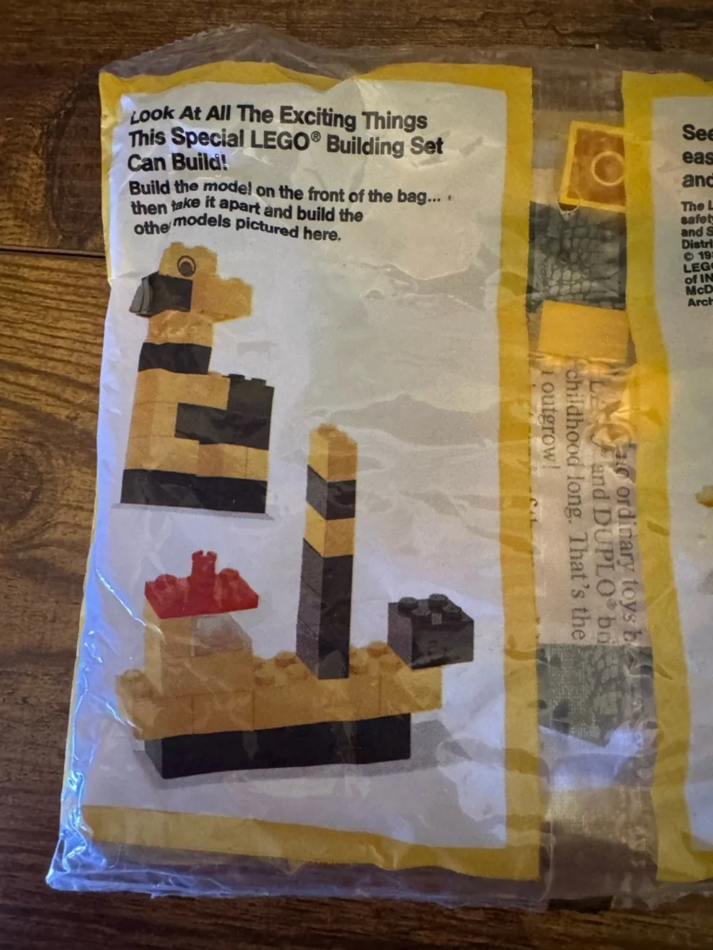 Vintage 1986 LEGO McDonalds Polybag Sealed Lot Of 3‎ Helicopter Animal 19pc